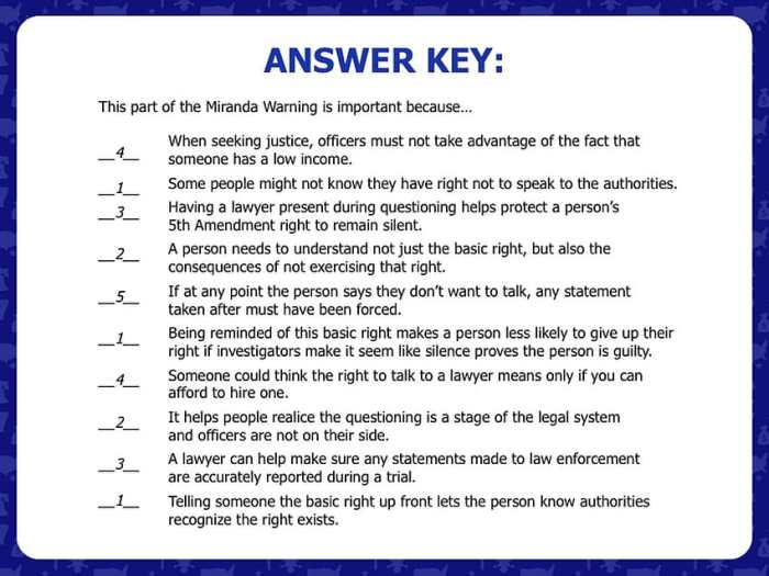 Miranda v arizona icivics answer key