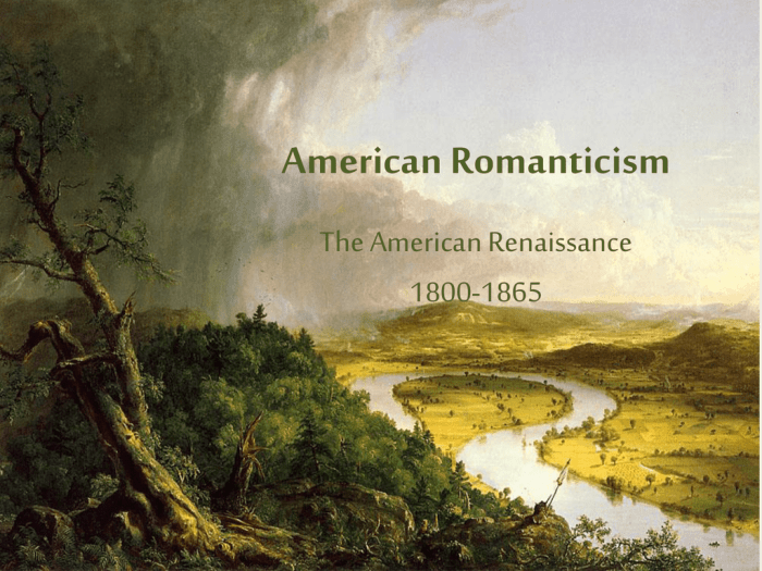 Transcendentalism a subgenre of american romanticism