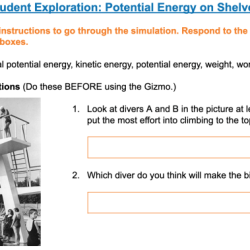 Student exploration: potential energy on shelves